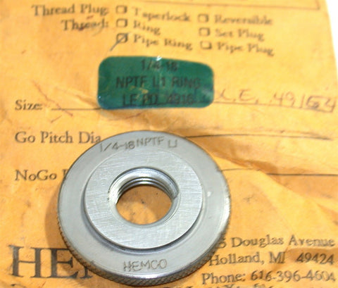 HEMCO 1/4-18 NPTF Pipe Thread Gage