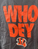 Nike Dri-Fit Men's Cincinnati Bengals Who Dey Black Long Sleeve Shirt Size Large