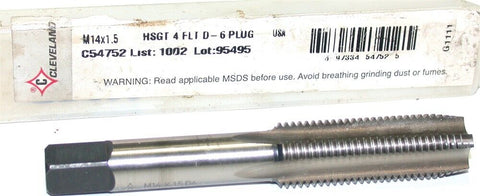 Cleveland Twist M14 X 1.5 D6 Metric 4 Flute Plug Tap C54752 New