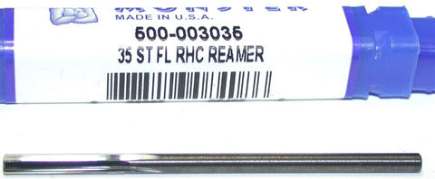 Monster Tool 500-003035 4-Flute Straight Flute 0.1100" #35 Carbide Reamer New