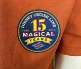 Disney Men's Cruise Lines 15 Year Anniversary Orange Shirt Size Medium