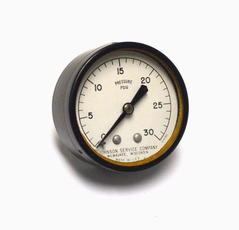 JOHNSON SERVICE COMPANY 84690 0-30 PSIG PRESSURE GAUGE 1/8" NPT BACK MOUNT