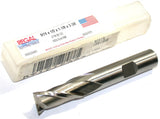 Regal 050524AM 9/16" Diameter 1/2 inch Shank 2Flute Single End HSS End Mill