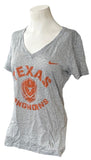 Nike Women's Texas Longhorn Football Graphic Gray Slim Fit Shirt Size Large