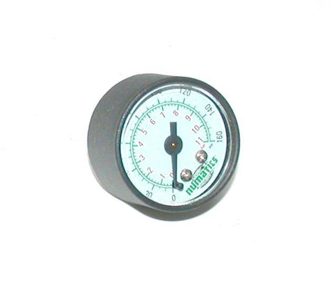 NEW NUMATICS 214-103A BACK MOUNT PRESSURE GAUGE 1/8 NPT 0-160 PS