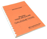 RFL Industries Models 750A, AR, D & DR Gaussmeters Instruction Manual