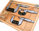 Chuan 0-1" 1-2" 2-3" .0001" Resolution Outside Micrometer Set w/ Standards Case
