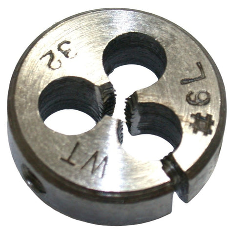 W.T. Tool #6-32L NC HSS Adjustable Round Thread Die