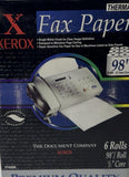 Xerox PTH0986 Thermal Fax Paper 98' Roll 1/2" Core 6-Rolls