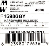 Hammond 1598GGY Plastic Enclosure 4006 9.8" x 6.3" X 3.0"
