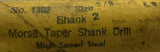 Morse Cutting Tools 1302 Morse Taper Shank #2 Drill 5/8" High Speed Steel