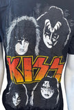 Anvil Men's Kiss Band Graphic Black Short Sleeve Shirt Size Medium