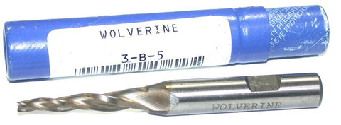 Wolverine 3-B-5 3 Degree 3/8" Shank 3 Flute HSS Tapered End Mill New