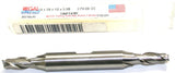 Regal 052154JM 1/4" Diameter 3/8" Shank 2 Flute Double End HSS End Mill
