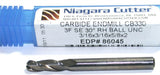 Niagara 86045 3/16" Diameter 3/16" Shank 3 Flute Carbide Ball End Mill