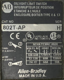 Allen-Bradley 802T-AP Oil Tight Limit Switch Series H NEMA Type 4/13 600 VAC