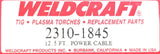 WeldCraft 2310-1845 Power Cable 12.5ft