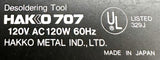 Hakko 707 Desoldering Tool 120VAC 120W 60Hz 329J Station Only