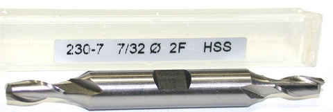 YG-1 Minicut 230-7 7/32" Diameter 3/8" Shank 2 Flute HSS End Mill New