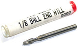 Carbro 602TB 1/8" Diameter 1/8in shank 2 Flute Carbide Ball Single End End Mill