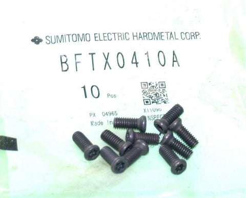 Lot of 10 New Sumitomo Torx Screws M4 x 0.7 for Indexables BFTX0410A