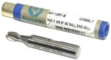 Melin AP-12M7-B 7MM Diameter 3/8 Shank 2 Flute Cobalt Ball End Mill