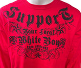 Four Horsemen NYC Men's Support Your Local White Boy Red Shirt Size Large
