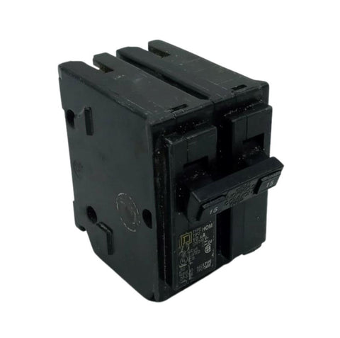Square D HOM215 2 Pole Circuit Breaker 15A 120/240V Plug-In Mount
