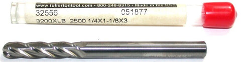 Fullerton 32556 1/4" Diameter 1/4 in shank 4 Flute Solid Carbide Ball End Mill