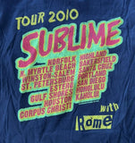 Bay Island Women's Sublime With Rome Tour 2010 Graphic Black Shirt Size Large