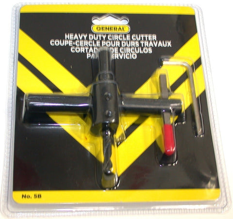 General 5B 1 to 6" Circle Cutter Tool Straight Shank, 3/8" Shank Dia