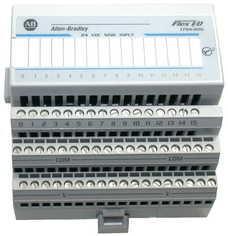 Allen Bradley 1794-IB16 A Flex 16 Point Digital Input Module w/ 1794-TB3 Base