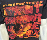 Universal Studios Men's Jurassic Park T-Rex Black Short Sleeve Shirt Size Large