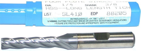 Niagara 88526 1/4" 3/8" Shank 4 Flute HSS TiCN Coat End Mill New