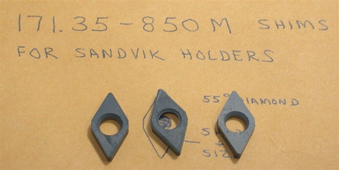 Lot of 3 New Sandvik 171.35-850M Insert Shims