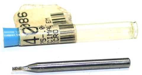 Richards .040" Diameter 1/8" Shank 4 Flute Carbide End Mill New