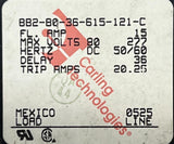 Carling Technologies BB2-B0-36-615-121-C Circuit Breaker 15A 80VDC 277VAC