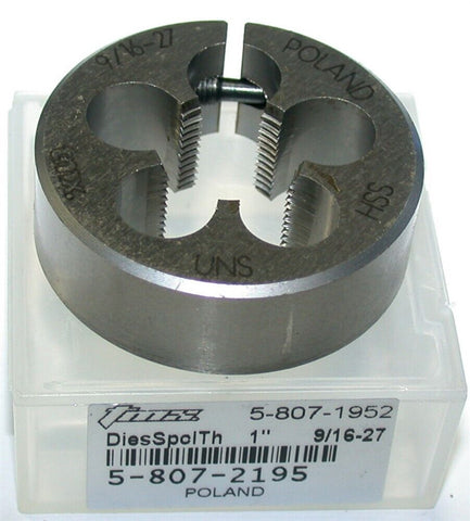 TMX 5-807-2195 9/16"-27 UN Adjustable Steel Thread Die New