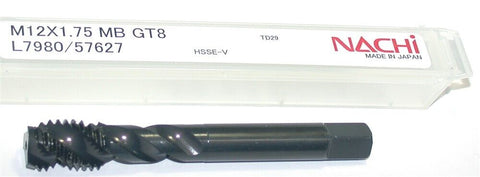 Nachi 7980 Spiral Flute Bottom Tap M12 x 1.75 MB GT8 3 Flute 57627