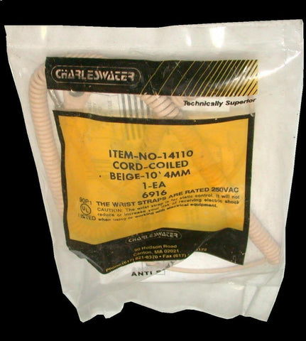 NEW CHARLESWATER 14110 STATIC WRIST STRAP 250 VAC RATED