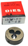 4-48 Adjustable 13/16" OD Round HSS Thread Die