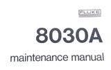 Fluke Model 8030A Digital Multimeter Maintenance Manual