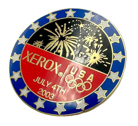 Vintage Collectible Aminco Xerox Sponsor July 4th 2003 USA Olympic Games Pin