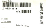 Lee Spring Company LC 032D 16 M Compression Spring (Pack of 50)