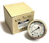 NoShok 25-910-2000 Liquid Filled Pressure Gauge 2000 PSI 1/4" NPT Back Mount