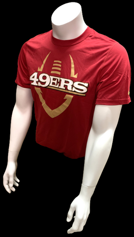 Nike Dri Fit Men's San Francisco 49ers Red Short Sleeve Shirt Size Small