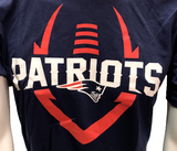 Nike Dri Fit Men's New England Patriots Football Navy Short Sleeve Shirt Size XL