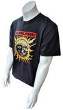 Anvil Men's Sublime Sun Graphic Black Short Sleeve Shirt Size Large
