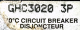 Cutler-Hammer GHC3020 3 Pole Circuit Breaker 20A 277/480VAC 3 Phase Feed Thru