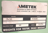 Ametek Mansfield R-30 12 Dead Weight Test Set (4) WG27 (4) WG25 (4) WG23 w/ Case